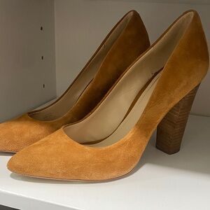 BCBGeneration Tan Suede Heels